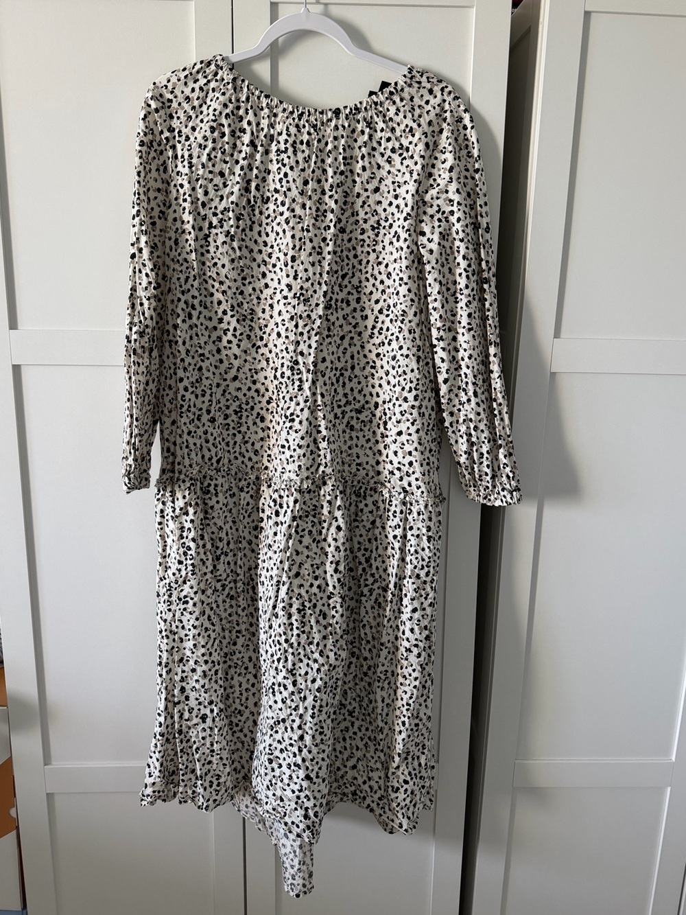 Who What Wear Leopard Print dropped waist Midi Dress